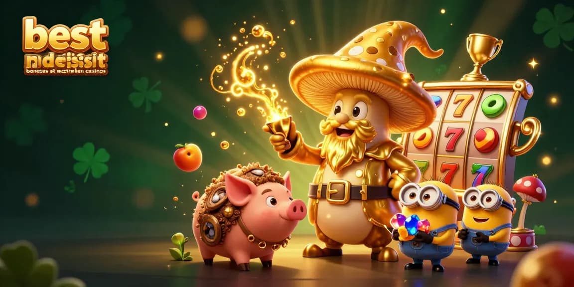 Engage with the best no deposit bonuses at australian casinos in a magical 3D scene filled with treasures.