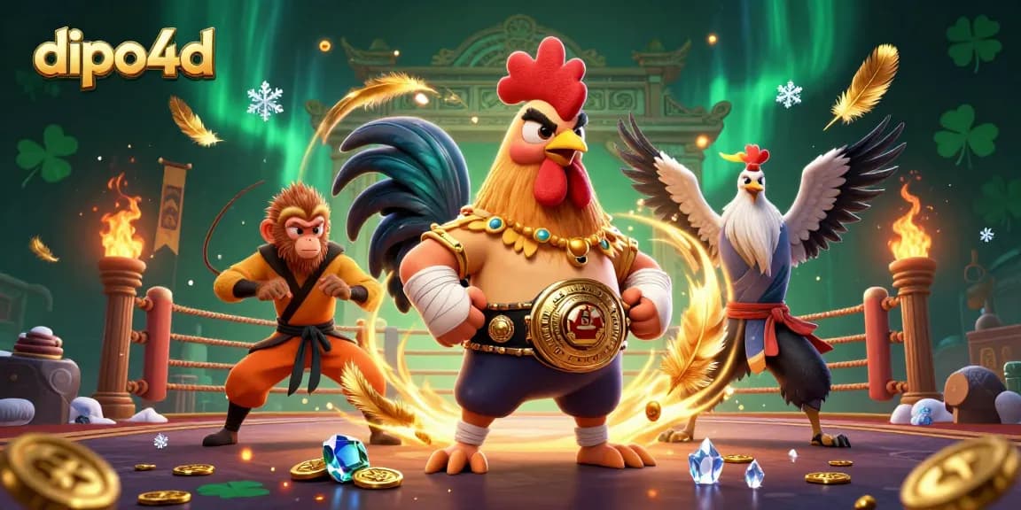 Join the duel at dipo4d with a fierce rooster, monkey martial artist, and wise crane bringing exciting action.