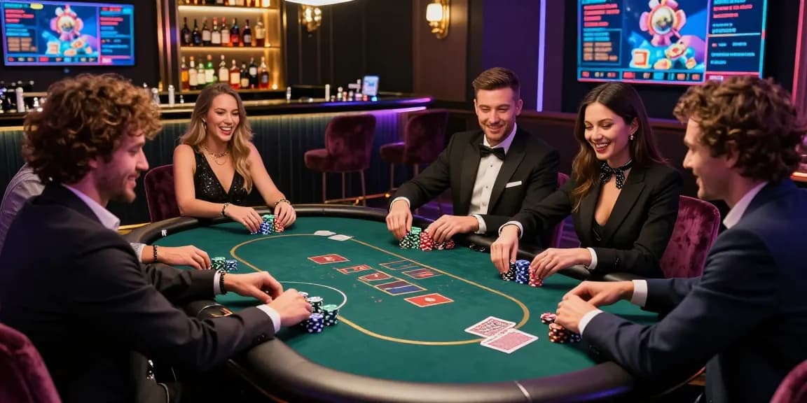 LUXURY777 Login di kasino mewah dengan kelompok teman yang bersenang-senang.