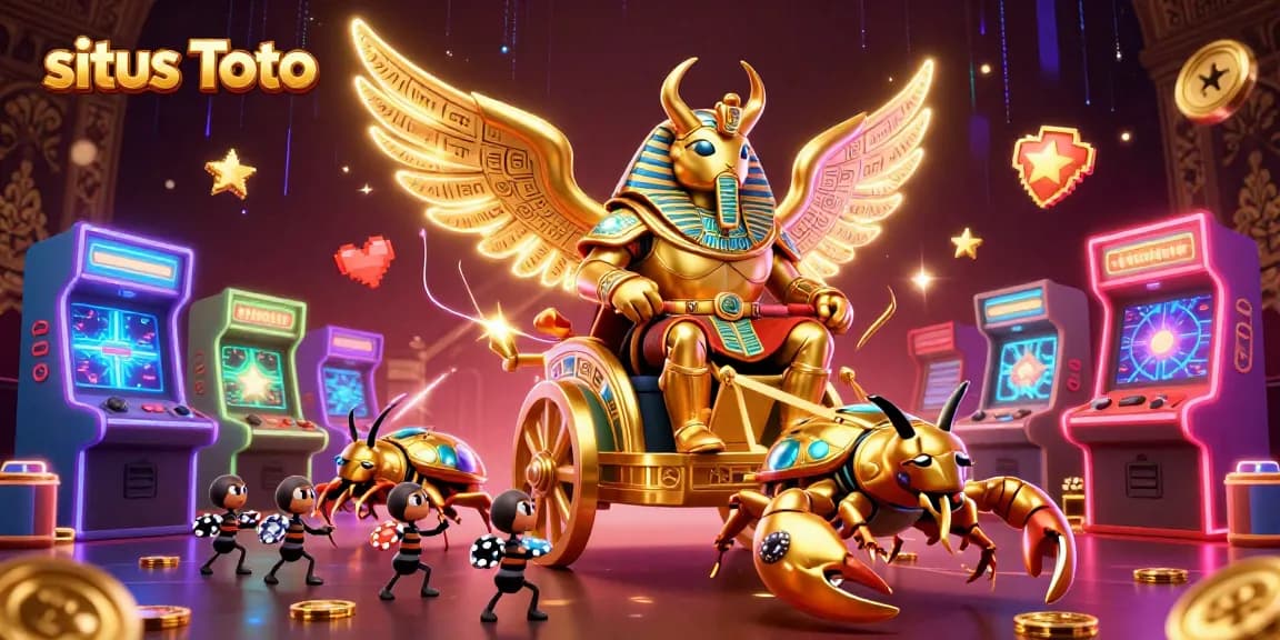 Experience exciting gameplay at situs Toto with vibrant casino elements in a dynamic scene.