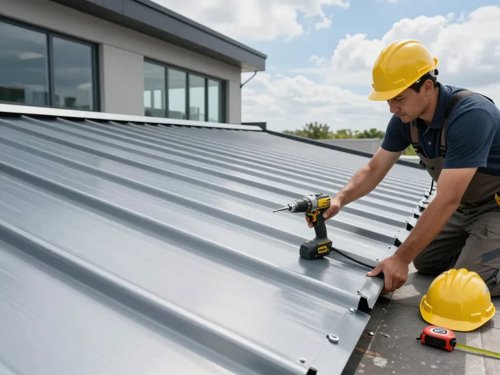 Snaplock metal roofing installation showcasing secure and stylish design