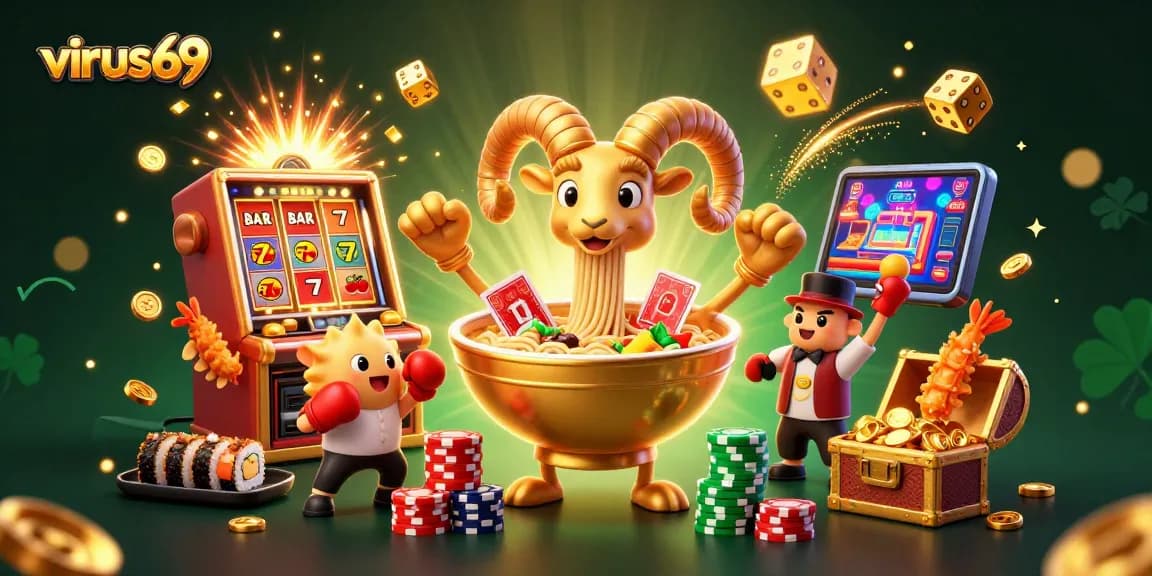 Experience the fun at virus69 with vibrant 3D characters and casino-themed elements!