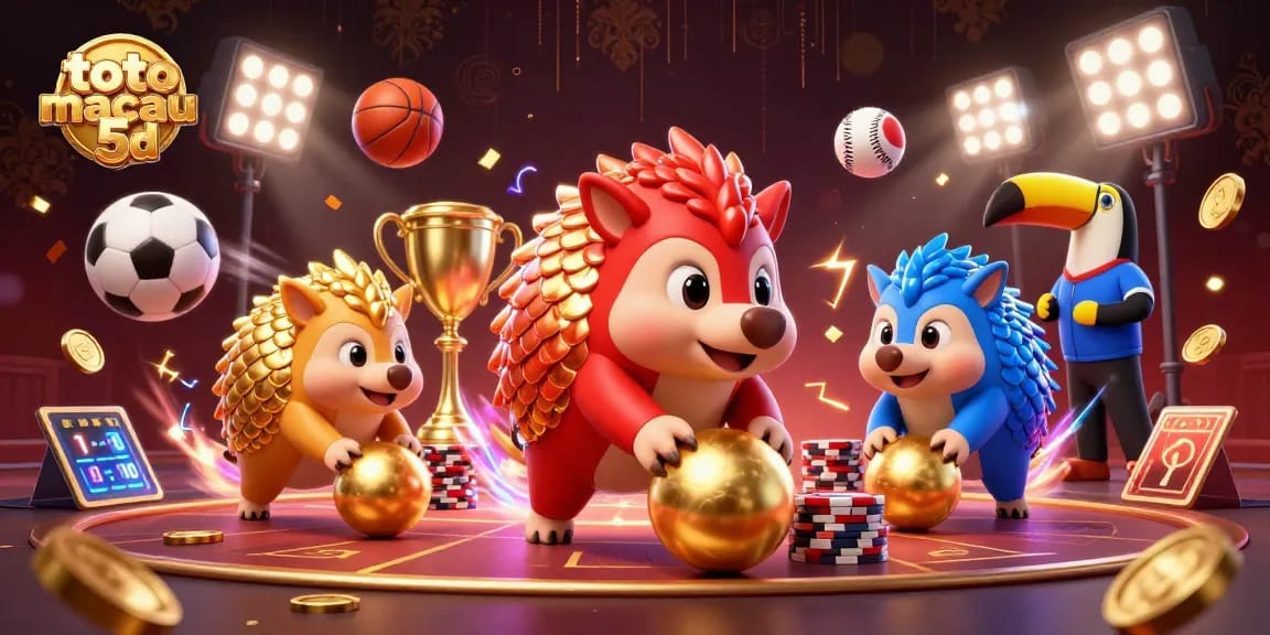 Memenangkan permainan dengan toto macau 5d dalam ilustrasi kasino penuh warna dan detail.