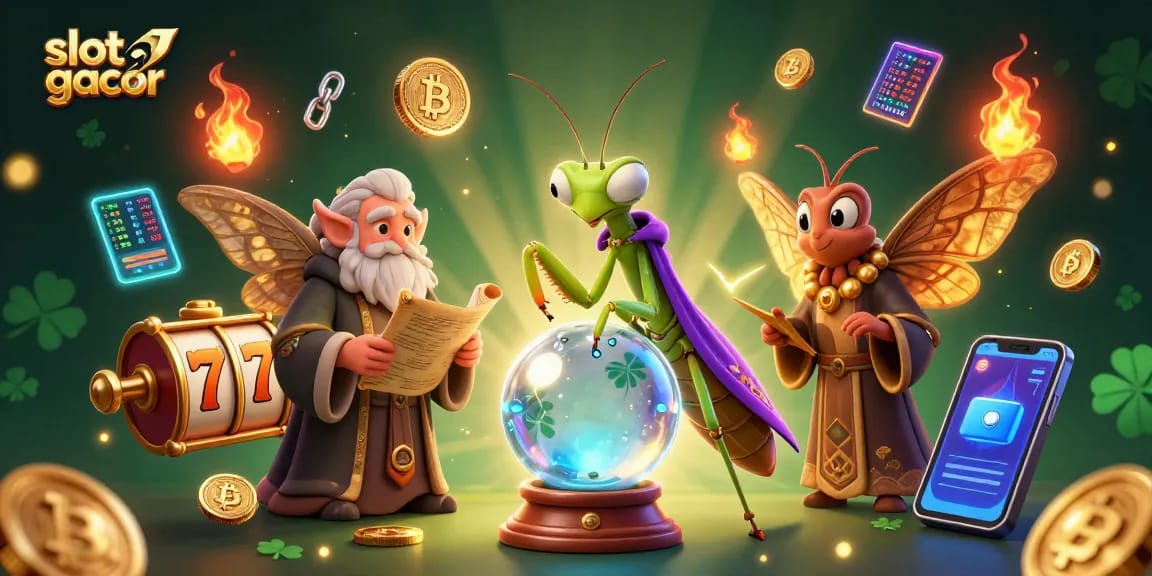 Raih kemenangan dengan slot gacor melalui ilustrasi 3D menarik dengan makhluk fantastis dan simbol keberuntungan.