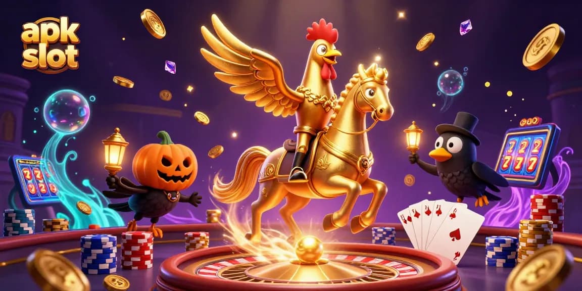 Slot apk melawan keberuntungan di kasino malam dengan karakter yang dinamis.