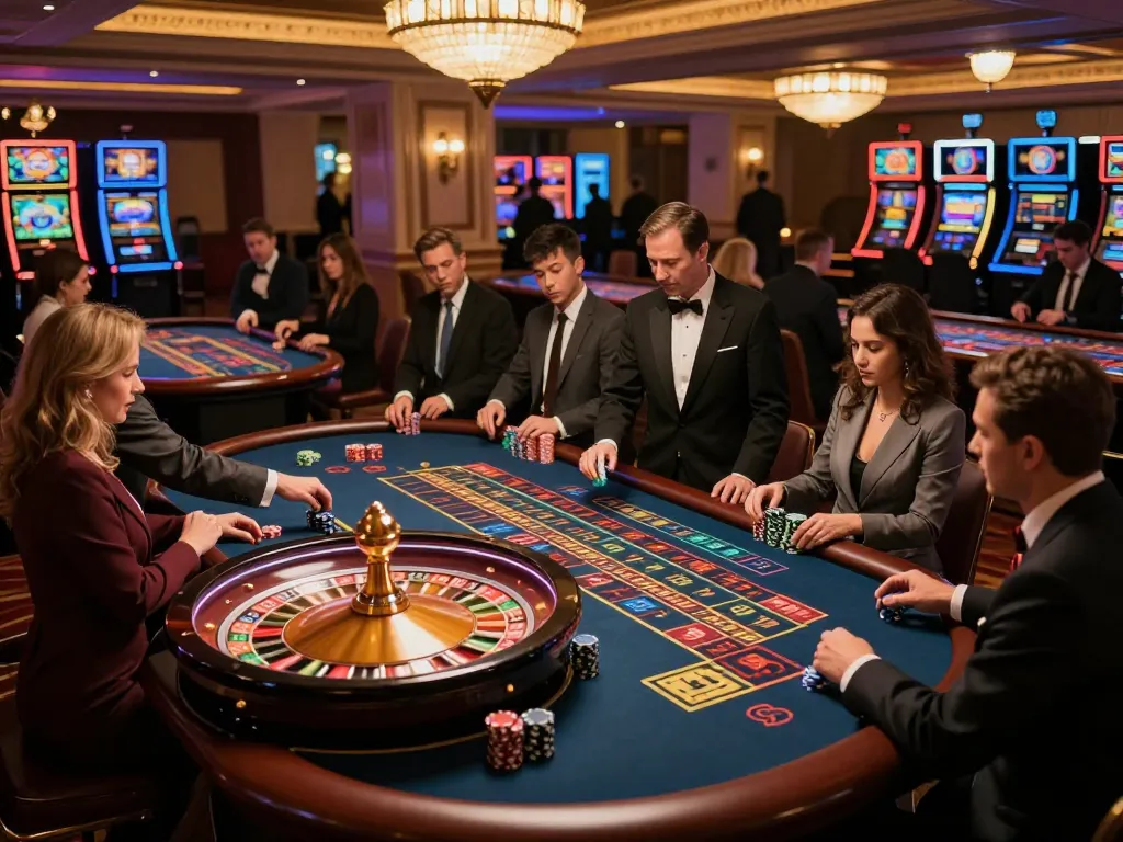 Pemain terlibat dalam taruhan roulette strategis di kasino alexis500 dengan suasana cerah dan permainan dinamis.