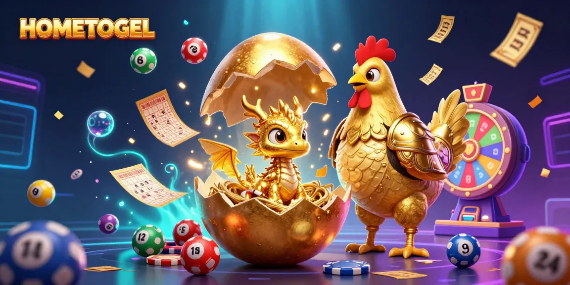 Experience the excitement of HOMETOGEL with a golden dragon revealing treasures in a vibrant casino setting.