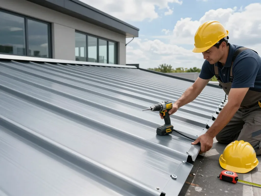 Snaplock metal roofing installation showcasing secure and stylish design