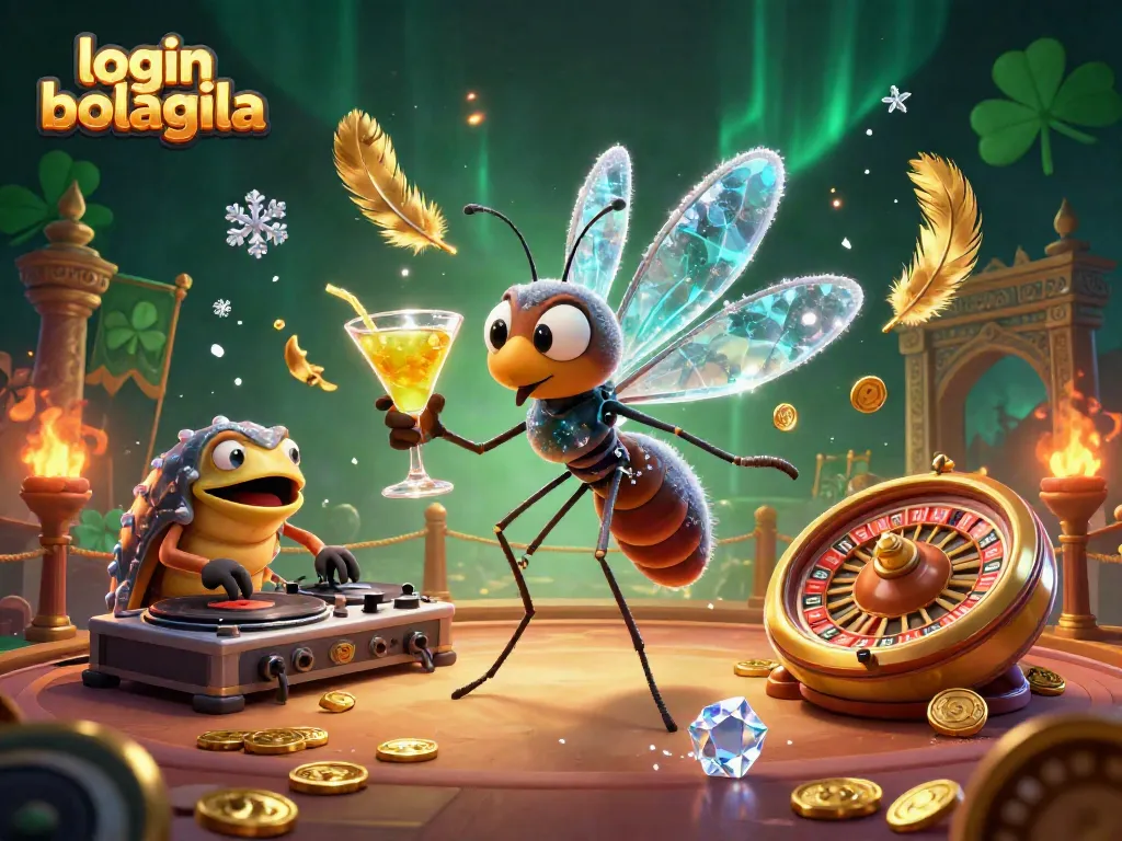 Experience seamless access with login bolagila in a vibrant casino-themed scene featuring unique characters.