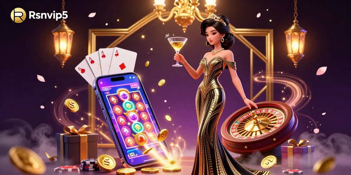 Bergabunglah dengan kegembiraan bersama Rsnvip5 saat koin emas meledak dari permainan slot yang berwarna-warni dalam ilustrasi kasino yang menakjubkan.