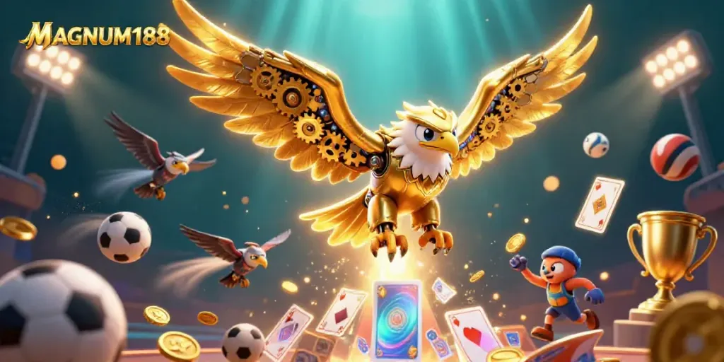 Experience thrilling wins with MAGNUM188 at the vibrant casino scene filled with games and excitement.