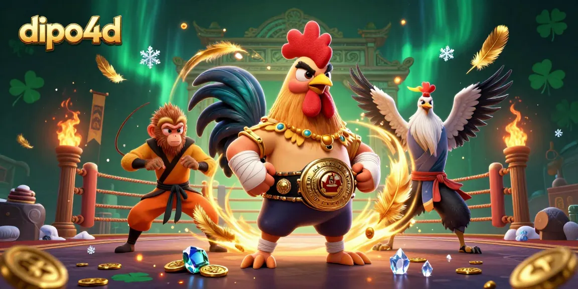 Join the duel at dipo4d with a fierce rooster, monkey martial artist, and wise crane bringing exciting action.