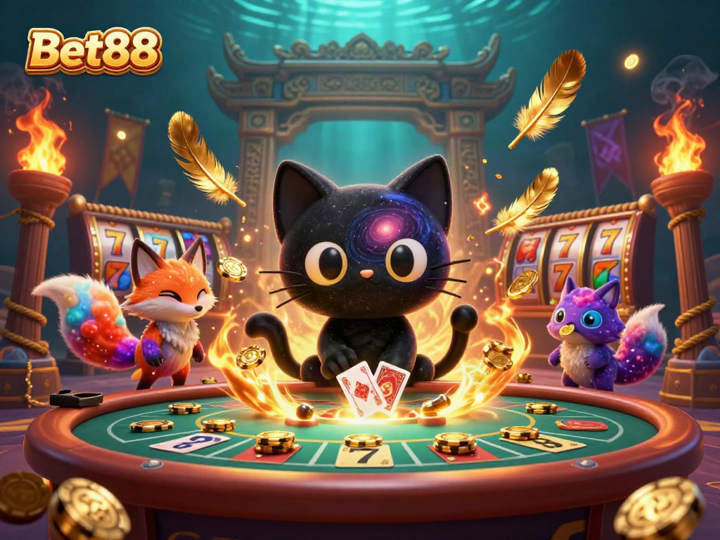 Bet88 chơi trò chơi thú vị với hình ảnh sòng bạc đầy màu sắc và sinh động