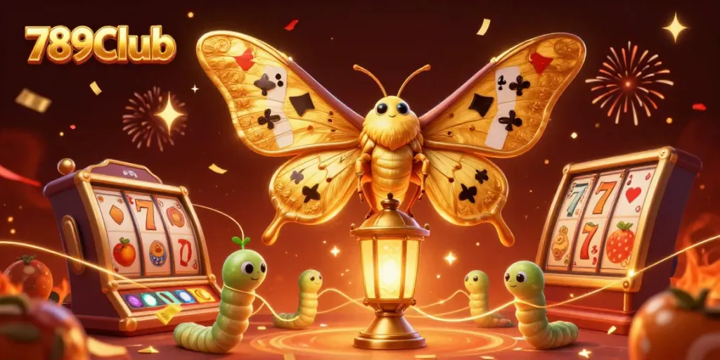 Experience thrilling moments at 789Club with vibrant casino elements and golden lucky symbols.