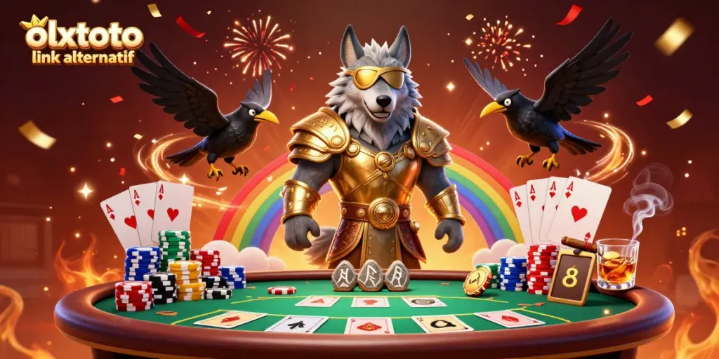 Experience seamless access with olxtoto link alternatif through a vibrant casino fantasy scene.