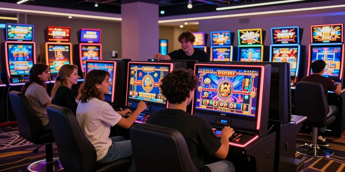 Players enjoying slot online games in a modern digital casino atmosphere with vibrant graphics.