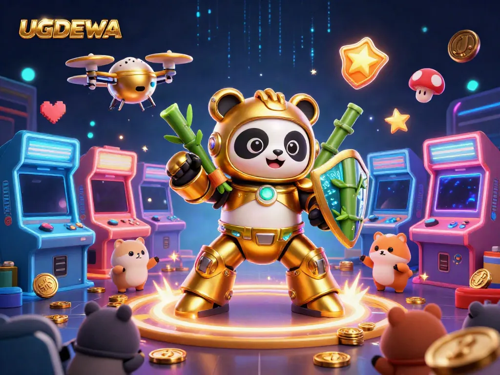 Engage with UGDEWA's thrilling online gaming experience, showcasing vibrant game elements and dynamic characters.