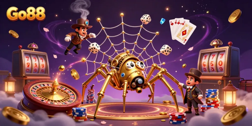 Engage in Go88’s vibrant world of games, where steampunk characters and casino elements collide spectacularly.