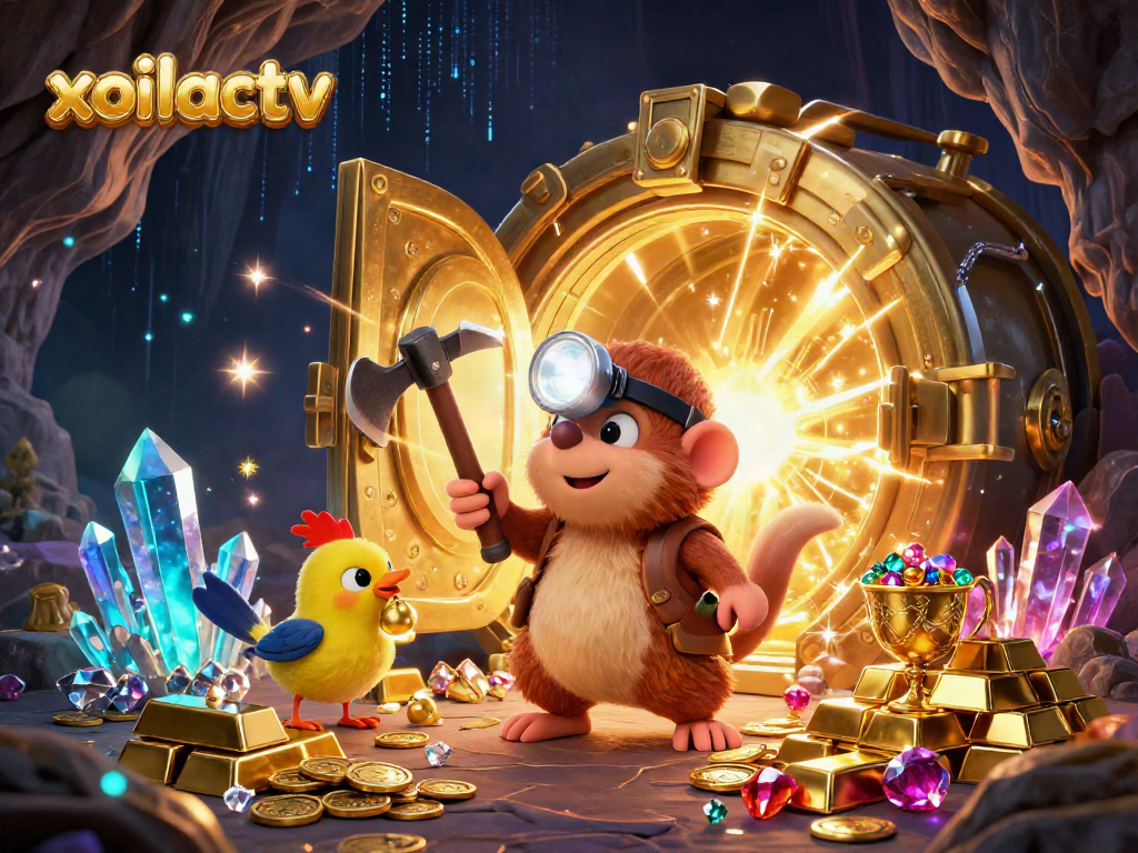 Xoilactv's thrilling gambling adventure in a casino-themed treasure cave with dynamic elements.