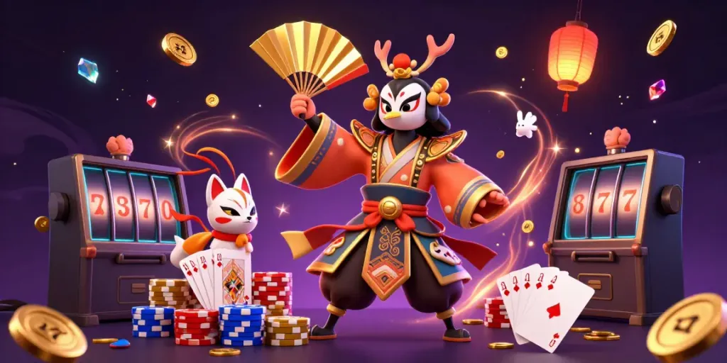 Experience dynamic gaming excitement with BSO118 featuring vibrant characters and casino elements.