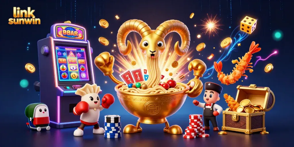Experience the thrill of gambling with link sunwin, featuring colorful casino characters and dynamic game elements.