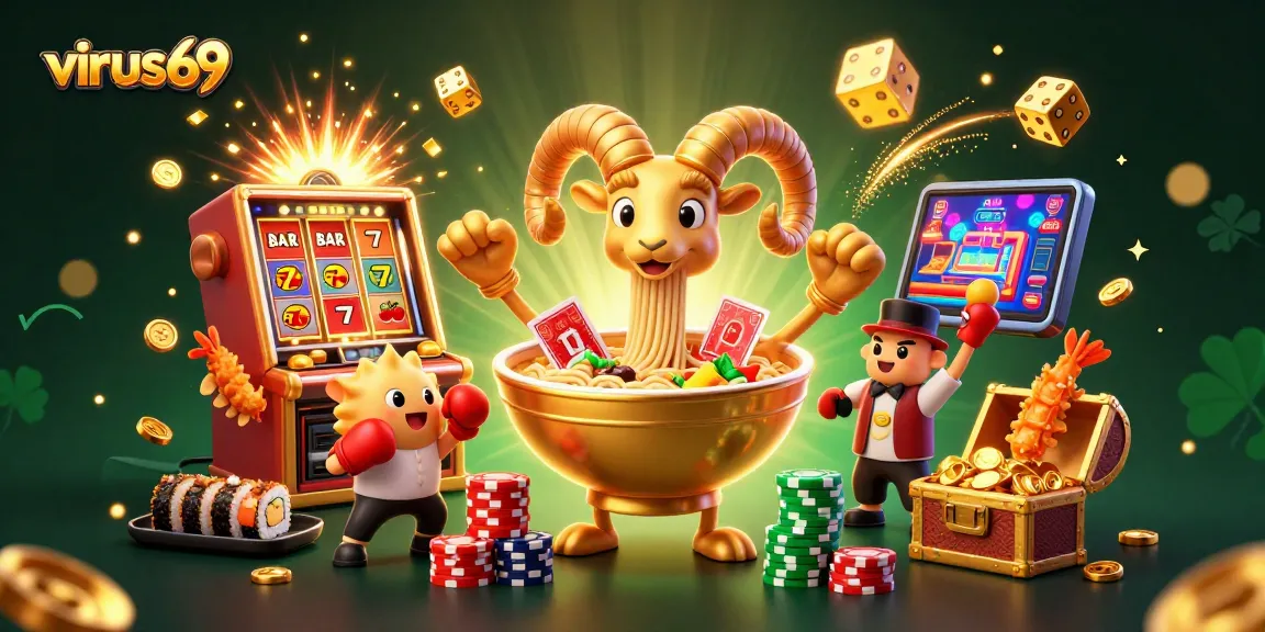 Experience the fun at virus69 with vibrant 3D characters and casino-themed elements!