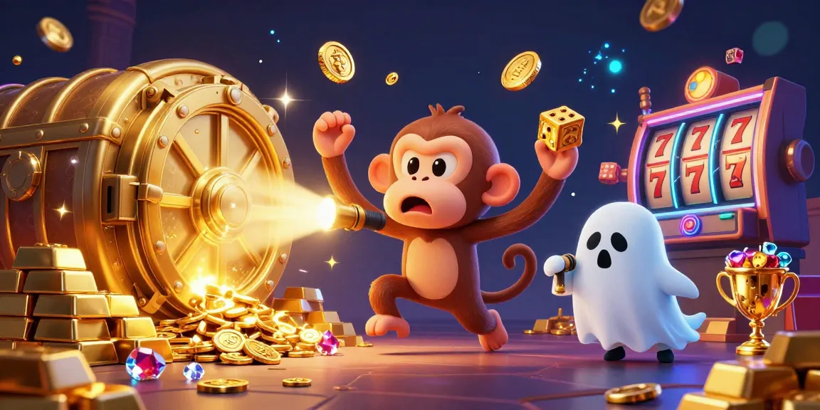 Menangkap petualangan pafitinggi dengan hantu monyet yang konyol menjuggling emas di kasino angker.