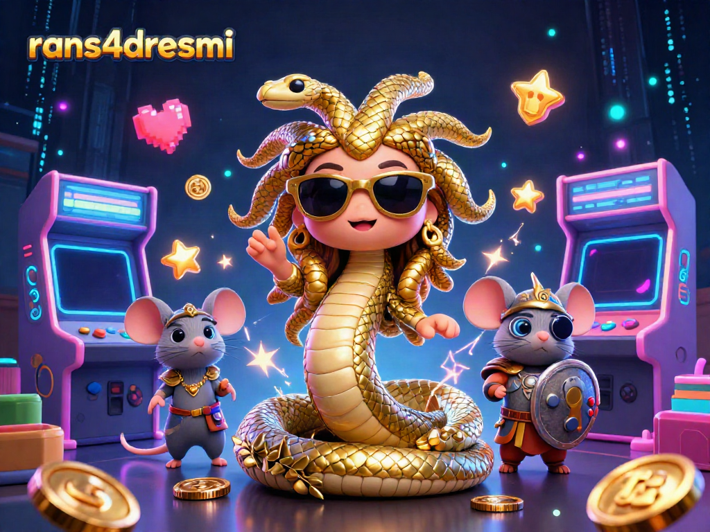 Visualisasi rans4dresmi dengan Medusa dan mouse tempur, menghadirkan keseruan perjudian online.
