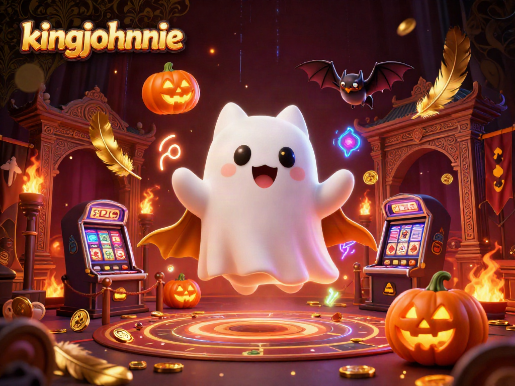 Experience high-stakes action at kingjohnnie with vibrant 3D elements in this exciting casino illustration.
