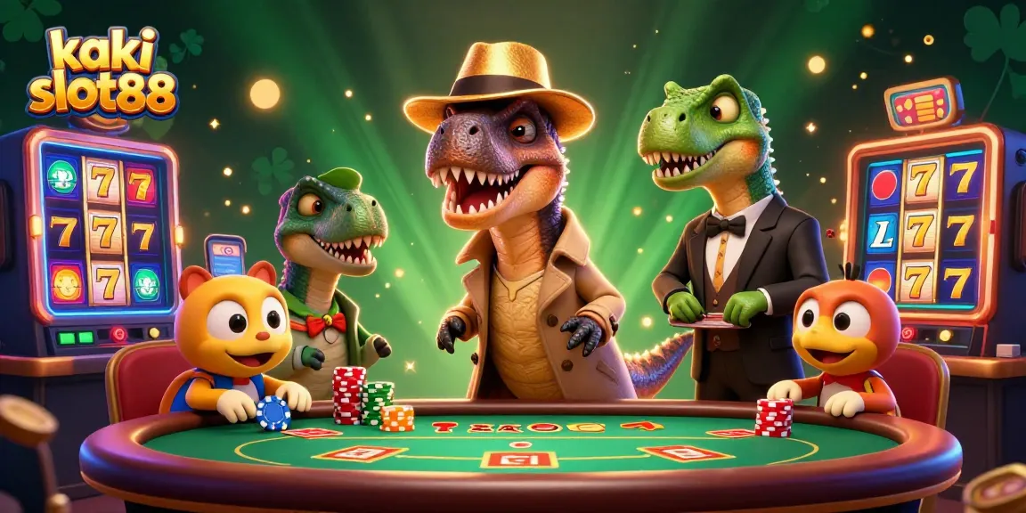Permainan slot vivida dengan kaki slot88, menampilkan karakter menarik yang terlibat dalam aksi menggembirakan.