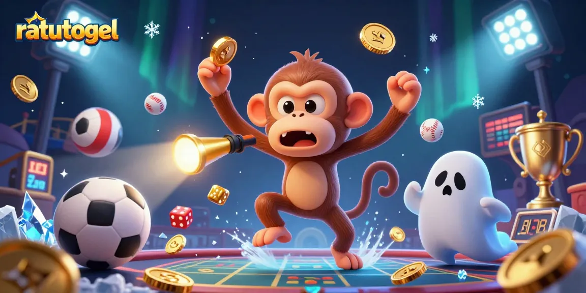 Experience ratutogel excitement as a mischievous monkey juggles treasures in a haunted casino.
