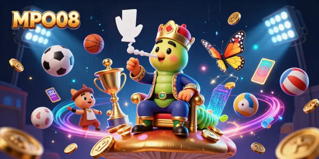 MPO08 reveals advanced betting strategies in an enchanting gaming illustration packed with action.