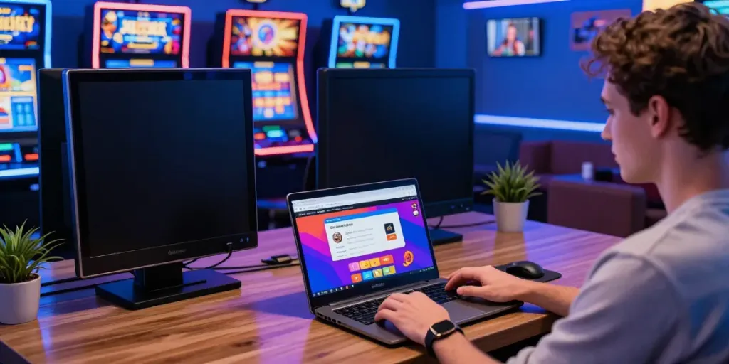 Exciting gaming moment at Wolfbet Bonus official Page, showcasing vibrant online casino action.