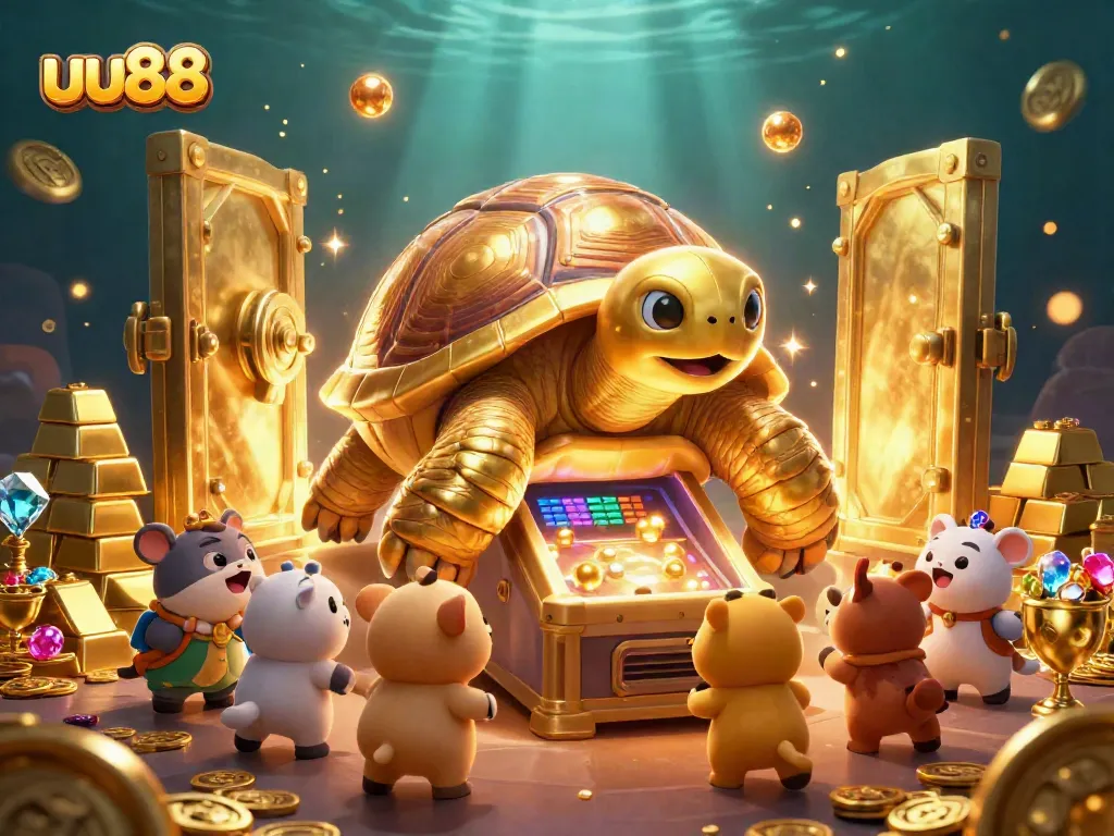 Join the excitement at uu88, where a giant tortoise pinball machine offers a thrilling gaming experience!