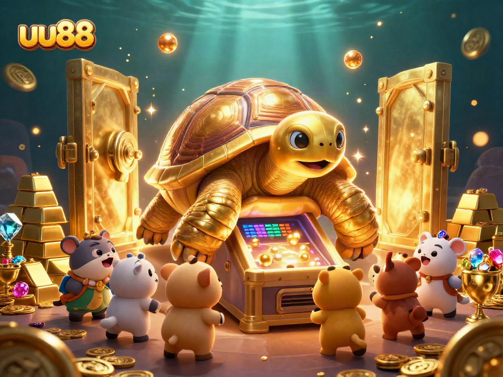 Join the excitement at uu88, where a giant tortoise pinball machine offers a thrilling gaming experience!