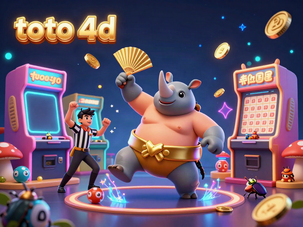 Experience thrilling action with toto 4d as the rhinoceros beetle champion triumphs in a colorful lottery scene.