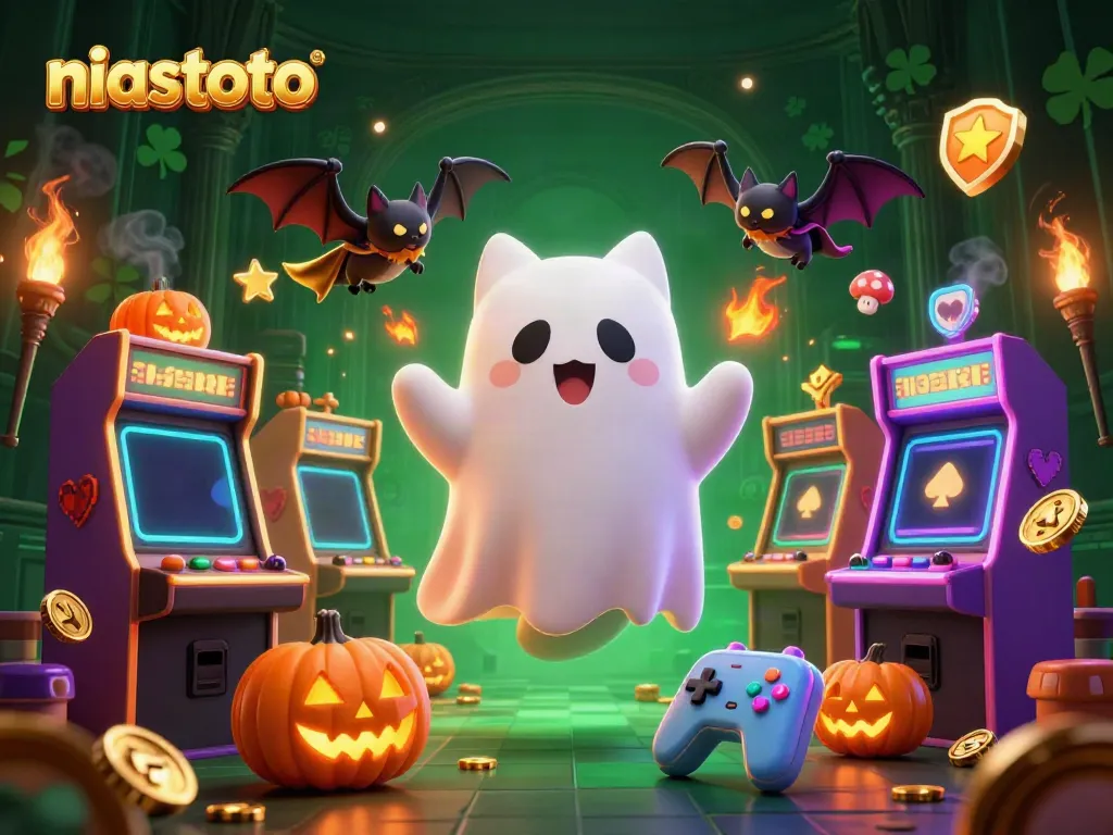 Niastoto memicu keberuntungan di kasino berhantu dengan desain bertema malam Halloween.