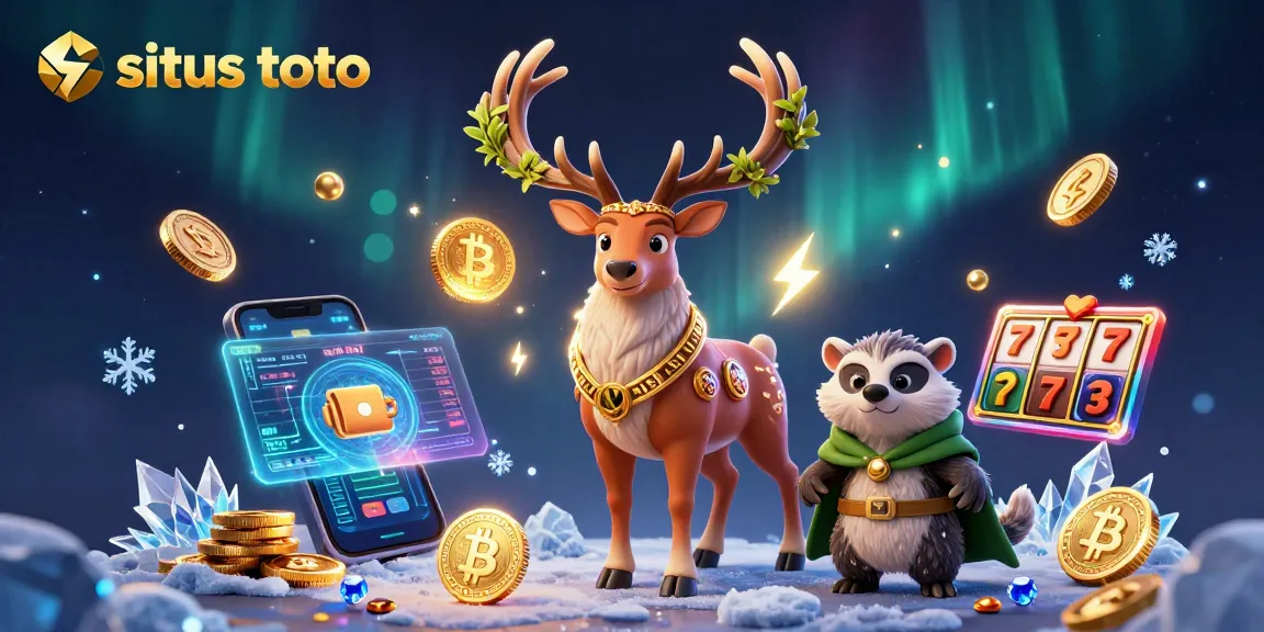 Engage with situs toto's dynamic casino scene filled with animated slots, Celtic mythology, and cryptocurrency elements.