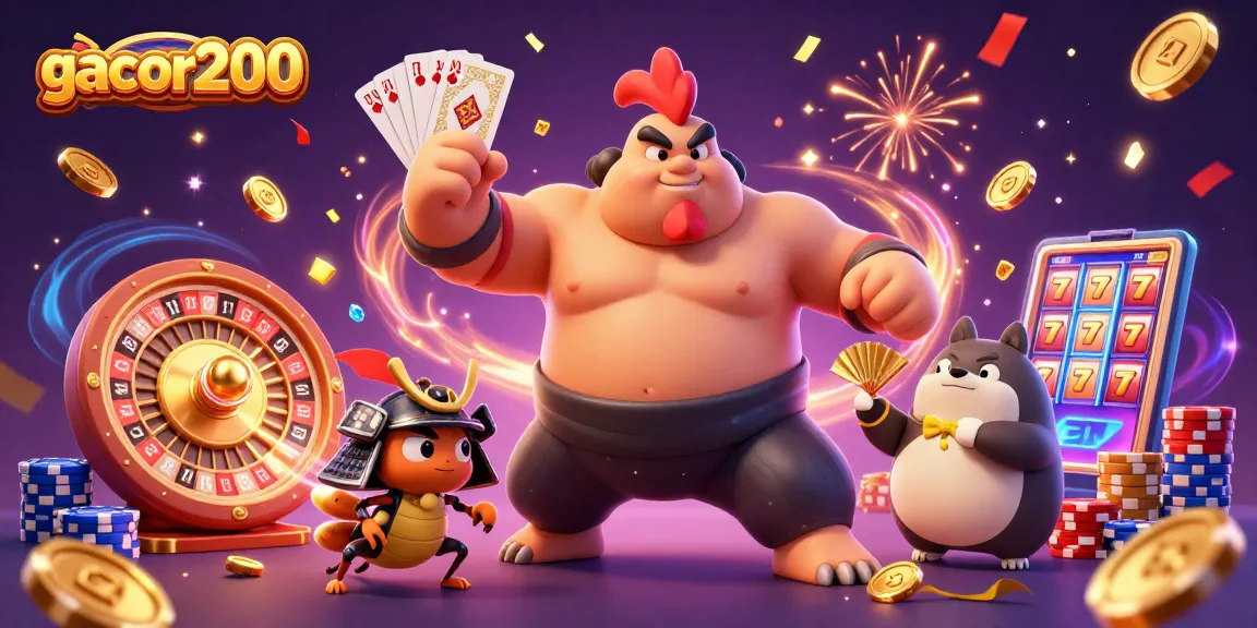 Permainan gacor200 dengan ayam sumo jagoan dan teknik hebat menangkan slot